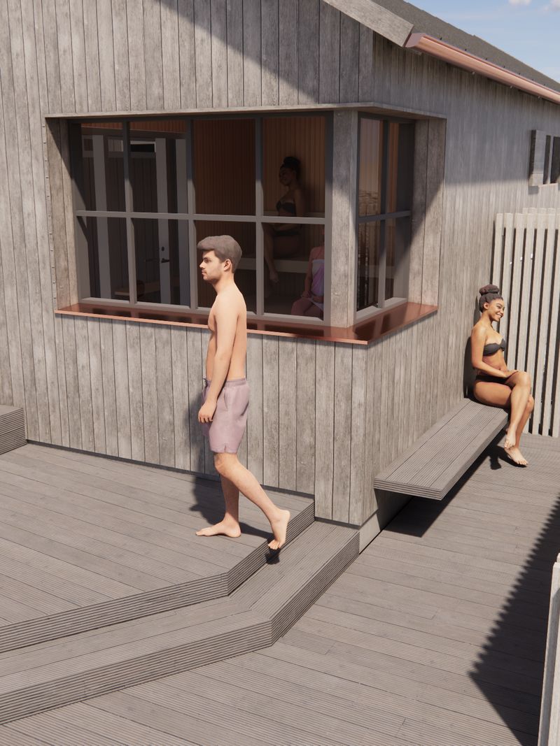 Kallbadhus Torekov — Detalj